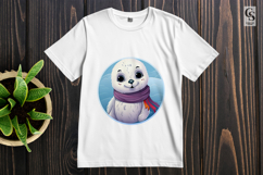 Cute Seal Scarf Clipart Sublimation PNG Product Image 2
