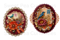 Tags, Flowers, Label, Ephemera, PNG, Junk Journal, clipart Product Image 2
