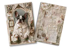 Vintage Dog Lace Junk Journal Pages Product Image 2