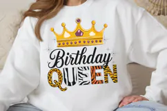 Birthday queen PNG, Birthday Sublimation PNG Product Image 1