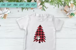 Christmas Tree Buffalo Plaid Svg, Dog paw print Product Image 3