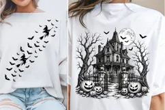 Vintage Halloween Haunted House PNG, Trending Halloween PNG Product Image 2