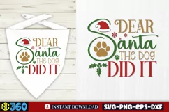 Dear santa the dog did it SVG, Christmas Dog SVG Product Image 3