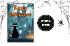 Spooky Black Cat Garden Flag, Halloween Garden Flag Product Image 2