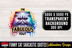Funny Cat Sarcastic Quote Clipart Sublimation #2 Product Image 1