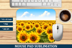 Sunflower Field Mouse Pad | Mouse Pad Sublimation Product Image 1