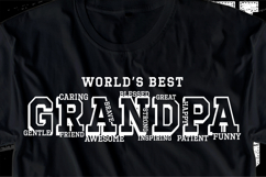 World&#039;s Best Grandpa, Dad Shirt, Fathers Day Quote Shirt SVG Product Image 2
