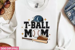 T-Ball Mom PNG, Baseball Mama Sublimation PNG Product Image 1