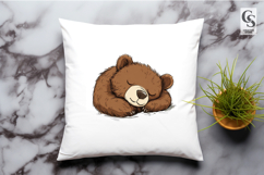 Sleeping Bear Clipart Sublimation PNG Product Image 2