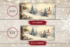 Winter Forest Mug Design, Christmas House Mug Sublimation Product Image 2