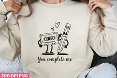 You Complete me PNG, Valentine Sublimation PNG Product Image 1