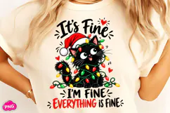 It's Fine I'm Fine Everything is Fine PNG, Christmas PNG Product Image 3