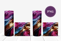 Liquid Waves Tumbler Sublimation, Shimmer Tumbler PNG Product Image 2