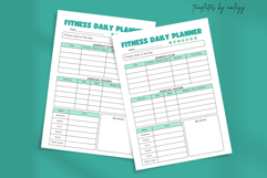 Fitness Daily Planner Editable Canva Workout &amp; Wellness Product Image 2