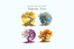 Watercolor Majestic Tree Cliparts Product Image 2