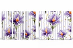 Crocus Tumbler Design. Spring Flowers Tumbler Sublimation Product Image 2