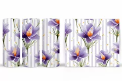 Crocus Tumbler Design. Spring Flowers Tumbler Sublimation Product Image 2