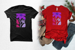 Abstract Purple Floral Panel Embroidery Design Product Image 2