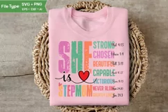 She Is Stepmom SVG | Mother Day PNG | Happy Mother's Day SVG Product Image 2