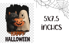 Happy Halloween Towel Design, Ghost Towel Template Product Image 2