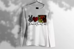 Peace Love Cow | PNG Sublimation design, t shirt print Product Image 2