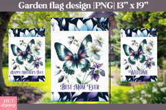Butterfly Garden Flag Best Mom Ever Garden decor Product Image 1