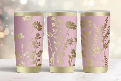 20oz Tumbler laser svg Floral wrap| Wildflowers pattern Product Image 3