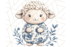 Blue Floral Stuffed Animal Clipart PNG, Cute Stuffed Animals Product Image 2