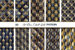 Art Deco Cobalt Gold Seamless Digital Paper Product Image 2