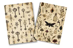 Witchy Botanical Junk Journal Pages Product Image 2
