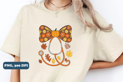 Floral Pumpkin Fall Png sublimation design, PNG Product Image 3