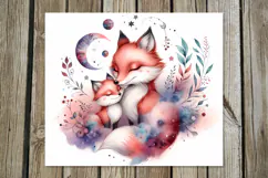 Mother's day animals | cute fox Skinny tumbler design PLUS Product Image 2