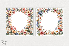 Floral digital paper, background clipart Product Image 2