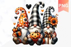 Halloween Gnome And Pumpkin Sublimation - Clipart PNG Bundle Product Image 3