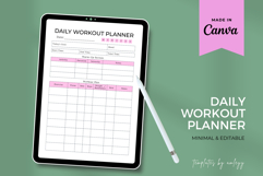 Daily Workout Planner Template | Editable Canva Fitness Product Image 2