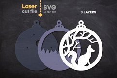 Fox Christmas Tree Toy SVG laser cut file for Glowforge Product Image 3