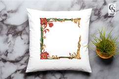 Watercolor Floral Frame Clipart PNG Product Image 3
