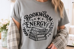 Bookworm Energy Svg, Book Lover Svg, Book Club Svg. Product Image 3