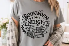 Bookworm Energy Svg, Book Lover Svg, Book Club Svg. Product Image 3