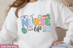 Nurse Life PNG, Retro Nurse Easter Sublimation PNG Product Image 2