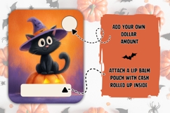 Halloween Black Cat Money Card Printable, Kids Money Card Product Image 2