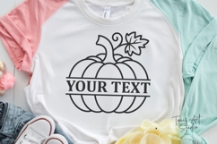 Pumpkin Split Monogram SVG | Fall Pumpkin Outline SVG Product Image 2