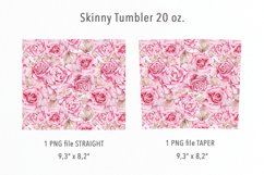 Pink Roses Sublimation 20 Oz Skinny Tumbler Product Image 2