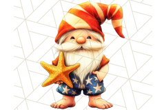 Cute Beach Gnome PNG, Summer Gnome Clipart, Digital Art Product Image 2