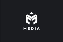 Cube Letter M logo design vector template Product Image 2