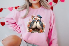 Valentines Day Mandarin Duck Couple, Christmas Clipart Product Image 2