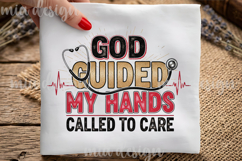 God Guided My Hands PNG, Nurse Stethoscope Sublimation Product Image 1