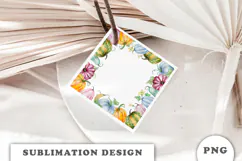 Watercolor Autumn Pumpkins Frame png Product Image 2
