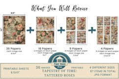 Tapestery of Time Tattered Floral Printable Vintage Paper Product Image 2