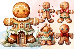 Gingerbread Man Sublimation Clipart, Gingerbread Man Clipart Product Image 3